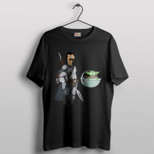 Boba Fett Bobs Burgers Episodes Black T-Shirt Baby Yoda