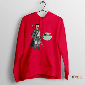 Boba Fett Bobs Burgers Meme Red Hoodie The Mandalorian