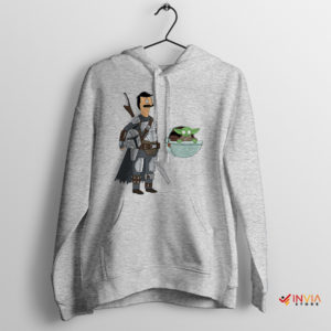 Boba Fett Bobs Burgers Meme Sport Grey Hoodie The Mandalorian