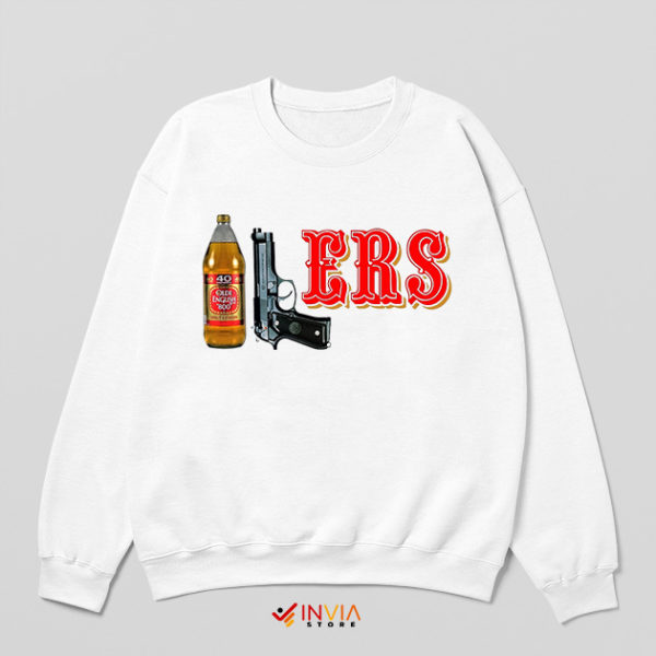 San Francisco 49ers 40oz Beer Sweatshirt Olde English 800