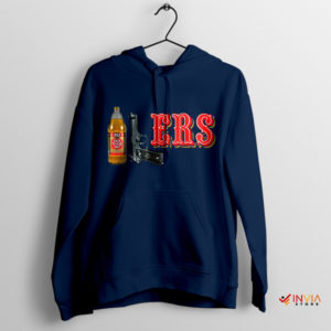 San Francisco 49ers Beer 40oz Navy Hoodie 409 ERS NFL Merch