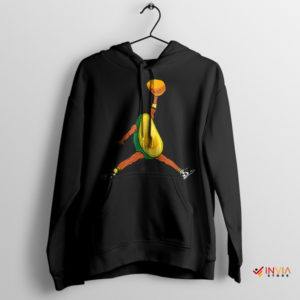 Funny Fruit Avocado Air Jordan Black Hoodie