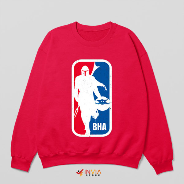 Jango Fett Mandalorian NBA Logo Red Sweatshirt Graphic