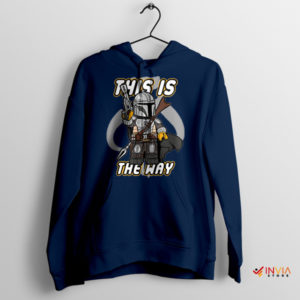 Lego Mando This Is the Way Navy Hoodie Mandalorian Season 3