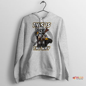 Lego Mando This Is the Way SPort Grey Hoodie Mandalorian Season 3