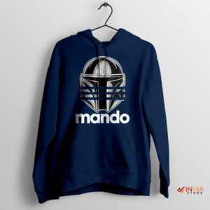 Mandalorian Evolution of Adidas Navy Hoodie Mando Commando Helmet