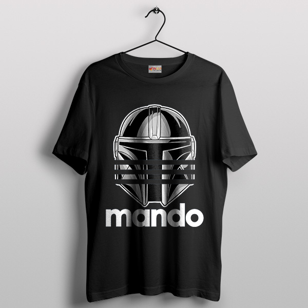 Mandalorian Helmet Kit Adidas History Black T-Shirt Star Wars