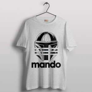 Mandalorian Helmet Kit Adidas History SPort Grey T-Shirt Star Wars
