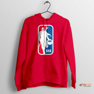 Mandalorian Season 3 Din Djarin Red Hoodie NBA Logo