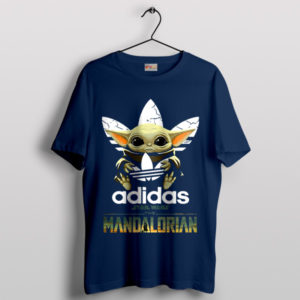 Star Wars Style Adidas Baby Yoda Graphic Navy T-Shirt
