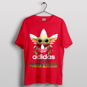 Star Wars Style Adidas Baby Yoda Graphic Red T-Shirt