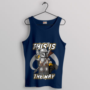 This Is the Way Quote Mando Lego Navy Tank Top Mandalorian 3