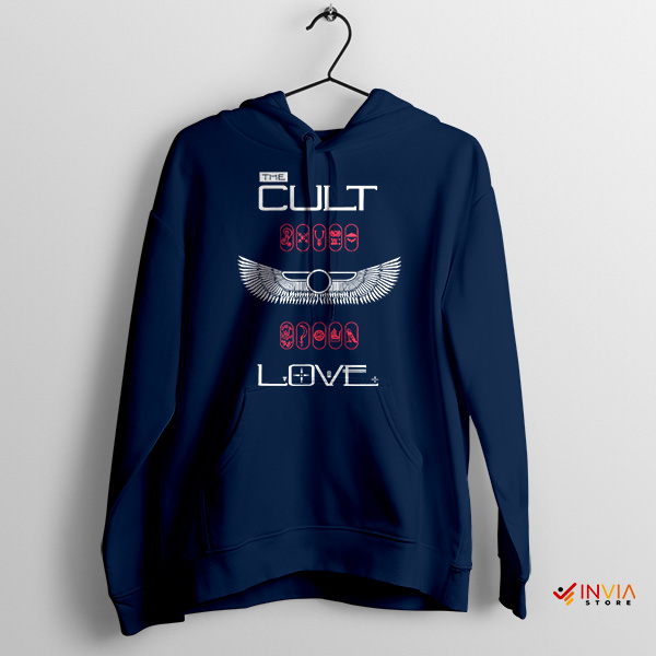 The Cult Band Love Album Navy Hoodie Concert