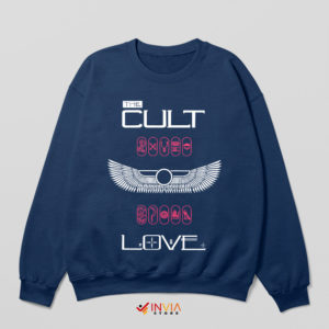 The Cult Discography Love Album Navy Sweatshirt Music