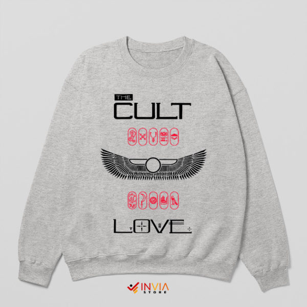 The Cult Discography Love Album Sport Grey Sweatshirt Music