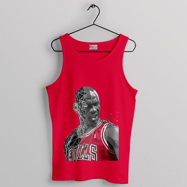 Goat Michael Jordan Biography Red Tank Top Graphic NBA