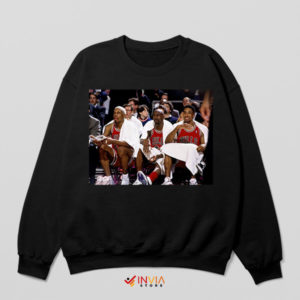 Titletown Trio Bulls Threepeat Black Sweatshirt