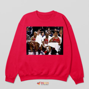 Titletown Trio Bulls Threepeat Red Sweatshirt