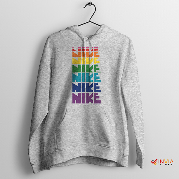 Nike Pride Lgbtq Parade Sport Grey Hoodie Rainbow Designs