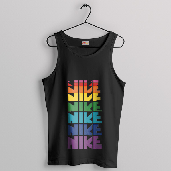 Nike Pride Time Festival Black Tank Top LGBTQ Rainbow
