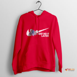 Papa Smurf Just Do it Later Nike Red Hoodie The Smurfs 4