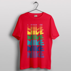 Pride Month Parade Nike Red T-Shirt Human Pride Symbol