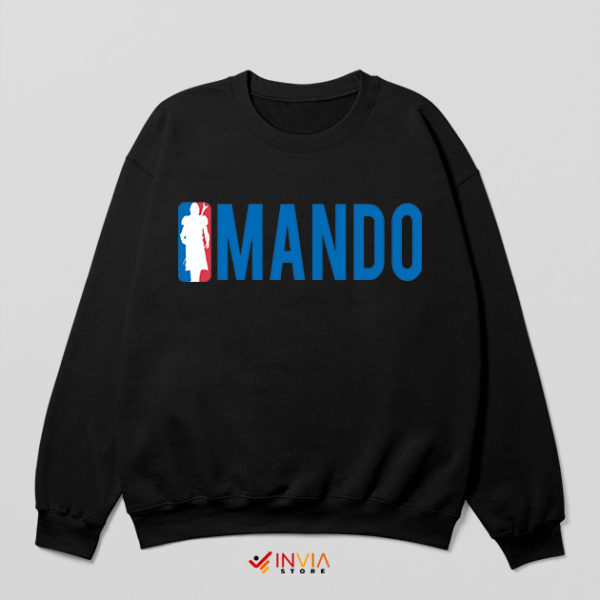 Mando Armor Funny NBA Logo Black Sweatshirt Mandalorian