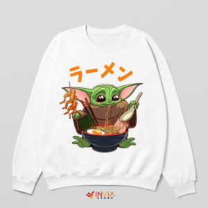 Baby Yoda Meme Nishiki Ramen White Sweatshirt Cute Grogu