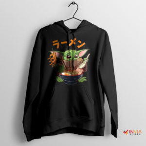 Cute Baby Yoda Star Wars Ramen Black Hoodie Grugu