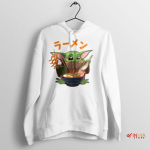 Cute Baby Yoda Star Wars Ramen White Hoodie Grugu