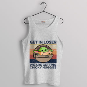 Grogu Chicky Nuggies Quote Sport Grey Tank Top Meme Baby Yoda