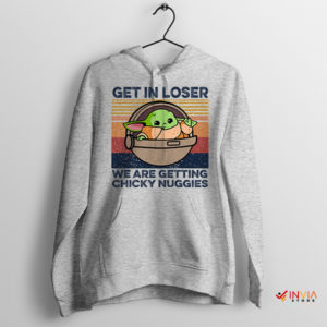 Listen Baby Yoda Chicky Nuggies SPort Grey Hoodie Meme