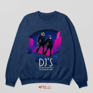 Outfits Daft Punk Break Up Navy Sweatshirt