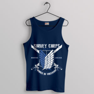 Aot Survey Corps Emblem Patch Navy Tank Top Eren Yeager