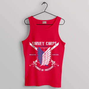 Aot Survey Corps Emblem Patch Red Tank Top Eren Yeager