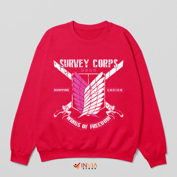 Survey Corps Outfit Symbol Red Sweatshirt Anime Attack on Titan