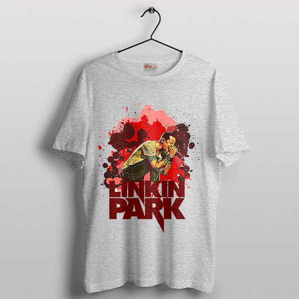 Chester Bennington One More Light Sport Grey T-Shirt Linkin Park Merch