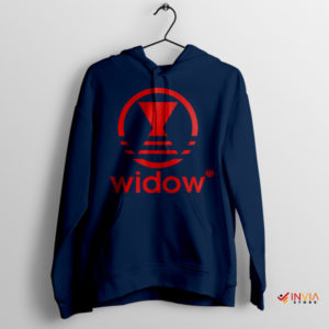 Black Widow Death Adidas Logo Navy Hoodie Marvel Movie