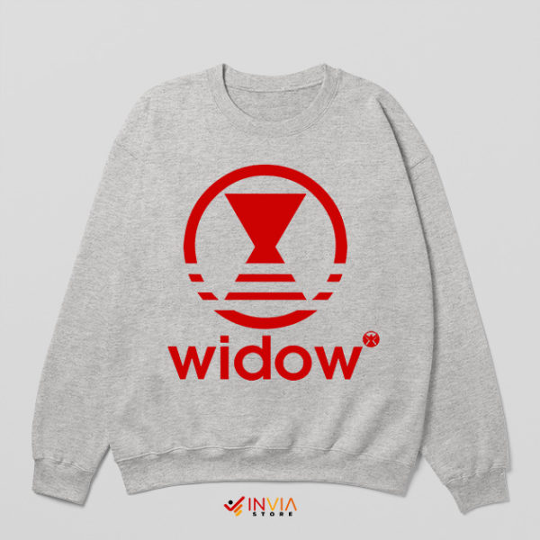 Black Widow Natasha Romanoff Adidas Sport Grey Sweatshirt Symbol