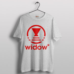 Black Widow Spider Bite Adidas Sport Grey T-Shirt Graphic Movie
