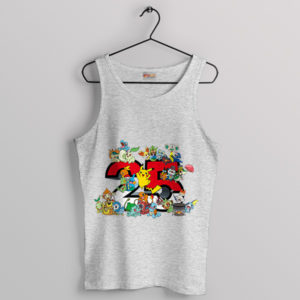 Game Pokémon GO Universe Sport Grey Tank Top 25th Anniversary