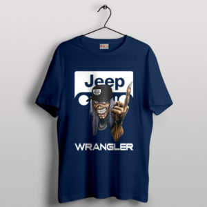 Jeep Fear of the Dark Navy T-Shirt Wrangler Jeep Iron Maiden