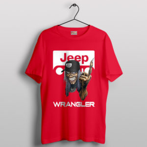 Jeep Fear of the Dark Red T-Shirt Wrangler Jeep Iron Maiden
