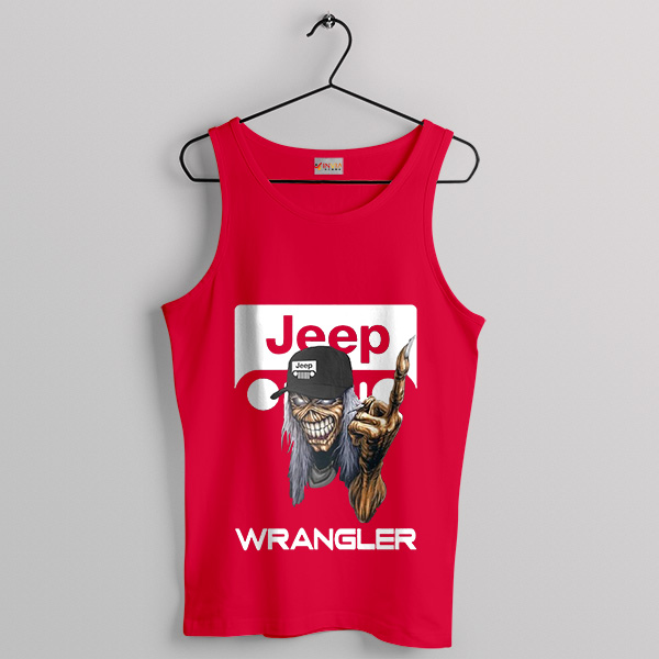 Jeep Iron Dance of Death Red Tank Top Wrangler Maiden