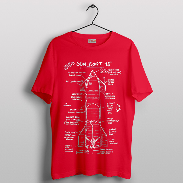 Merch Starship SN15 Crew SpaceX Red T-Shirt Launch Date