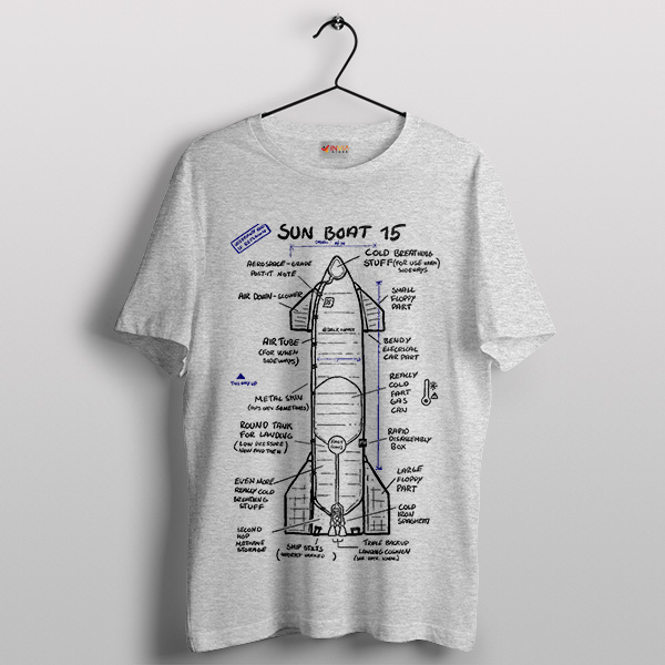 Merch Starship SN15 Crew SpaceX Sport Grey T-Shirt Launch Date