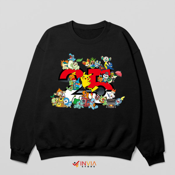 Pokémon GO Anniversary Merch Black Sweatshirt 25th Game