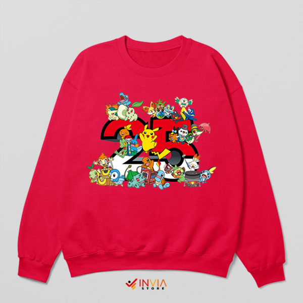 Pokémon GO Anniversary Merch Red Sweatshirt 25th Game