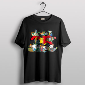 Pokémon Universe Anniversary Black T Shirt 25th Game Nintendo