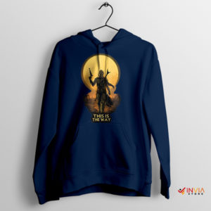 Quote Sunset Din Djarin Mandalorian 3 Navy Hoodie